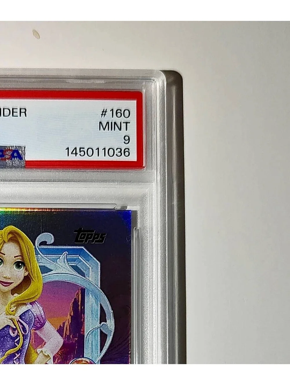 Rapunzel 2025 Topps Disney Cartoon Princess #160 Card Tangled PSA 9 MT